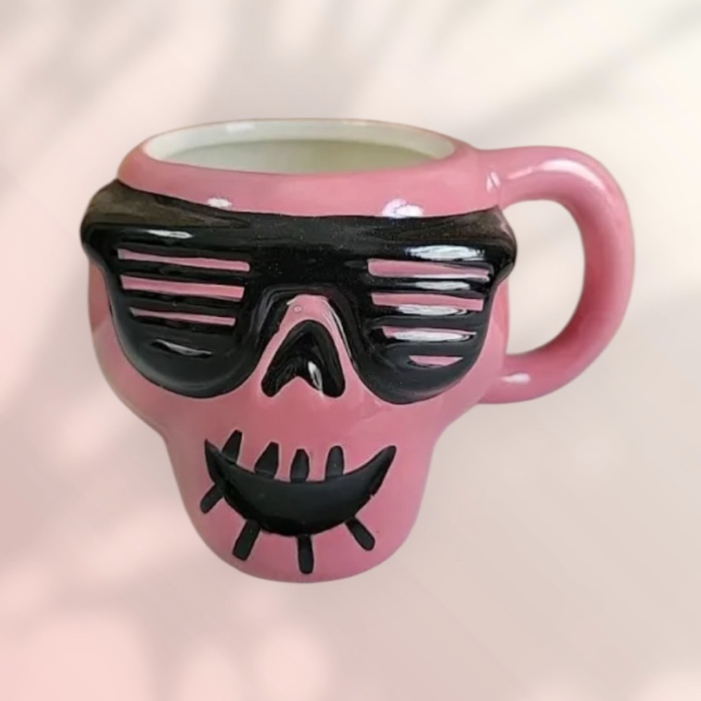 Target Hyde & Eek Pink Ceramic Skull Mug